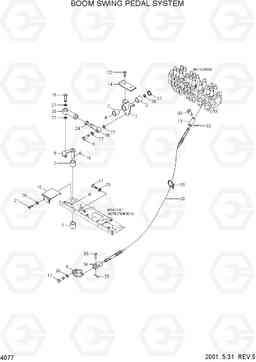 4077 BOOM SWING PEDAL SYSTEM R55-3, Hyundai