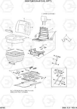 4079C SEAT(#0526-#1538, OPT) R55-3, Hyundai