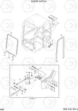4085 DOOR CATCH R55-3, Hyundai
