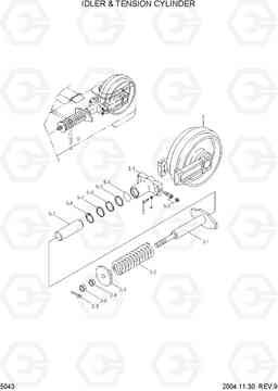 5043 IDLER & TENSION CYLINDER R55-3, Hyundai