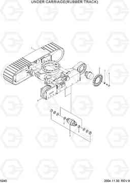 5045 UNDER CARRIAGE(RUBBER TRACK) R55-3, Hyundai