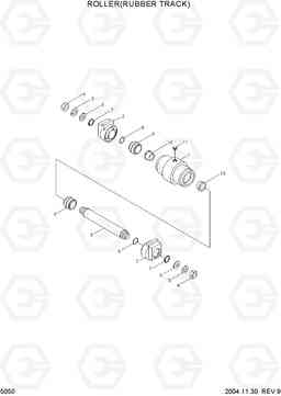 5050 ROLLER(RUBBER TRACK) R55-3, Hyundai