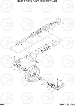 5060 IDLER & TENSION CYLINDER R55-3, Hyundai