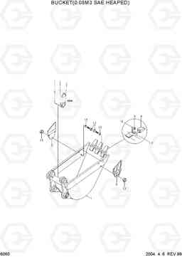 6060 BUCKET(0.08M3 SAE HEAPED) R55-3, Hyundai