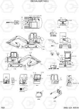 7021 DECALS(#1140-) R55-3, Hyundai