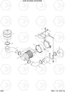 1030 AIR INTAKE SYSTEM R55-7, Hyundai