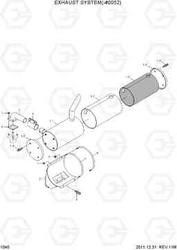 1040 EXHAUST SYSTEM(-#0052) R55-7, Hyundai