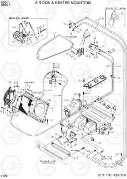 1100 AIRCON & HEATER MOUNTING R55-7, Hyundai