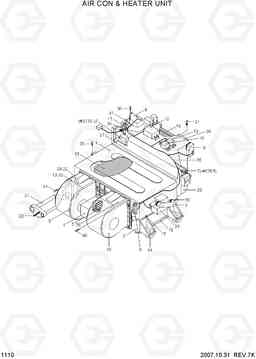 1110 AIRCON & HEATER UNIT R55-7, Hyundai