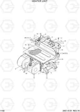 1150 HEATER UNIT R55-7, Hyundai