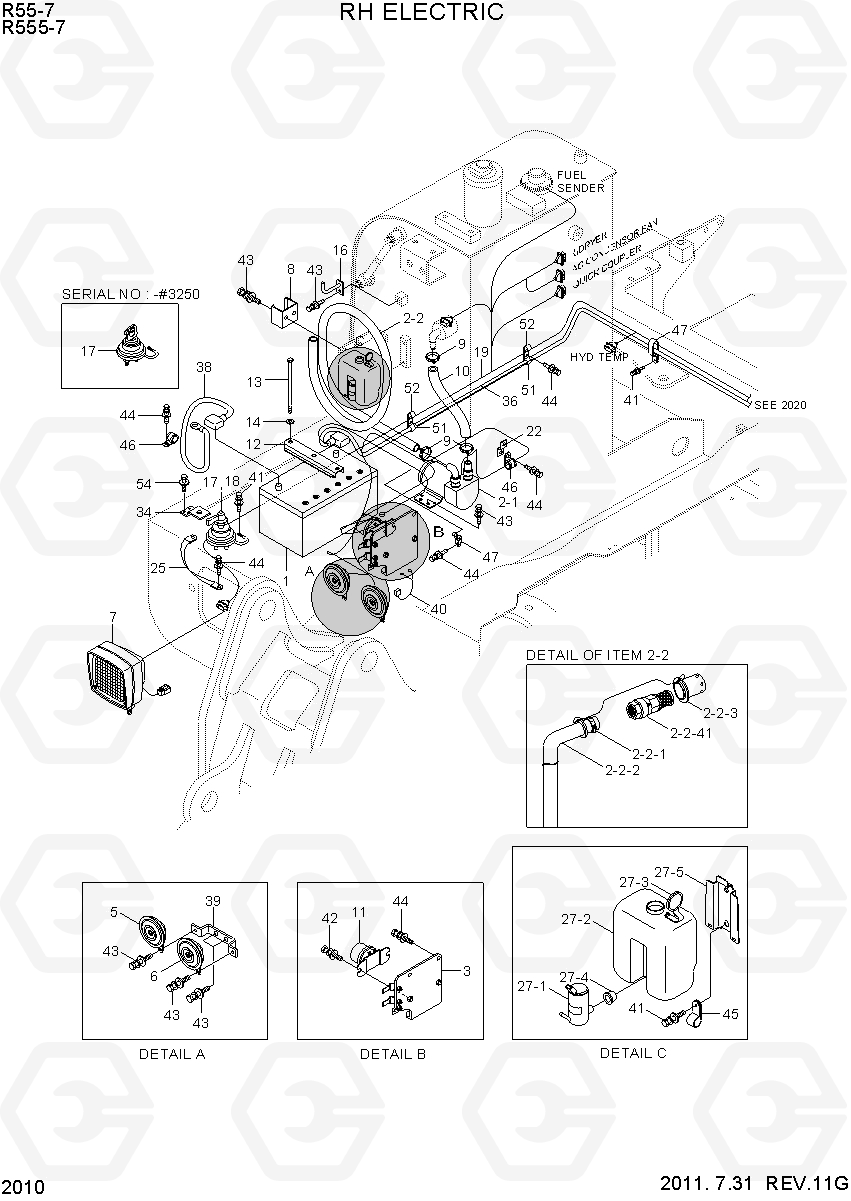 2010 RH ELECTRIC R55-7, Hyundai