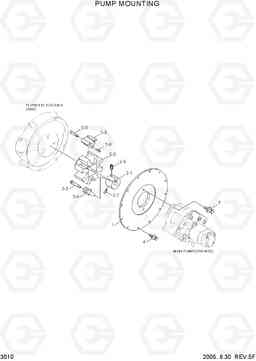 3010 PUMP MOUNTING R55-7, Hyundai