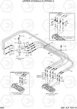 3050 UPPER HYDRAULIC PIPING 2 R55-7, Hyundai