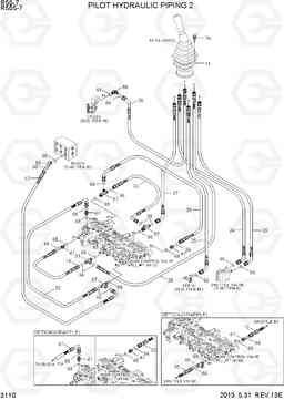 3110 PILOT HYDRAULIC PIPING 2 R55-7, Hyundai