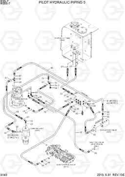 3140 PILOT HYDRAULIC PIPING 5 R55-7, Hyundai