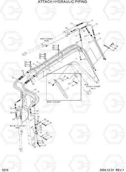 3210 ATTACH HYDRAULIC PIPING R55-7, Hyundai