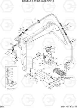 3300 DOUBLE ACTING HYD PIPING R55-7, Hyundai