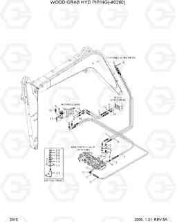 3310 WOOD GRAB HYD PIPING(-#0260) R55-7, Hyundai
