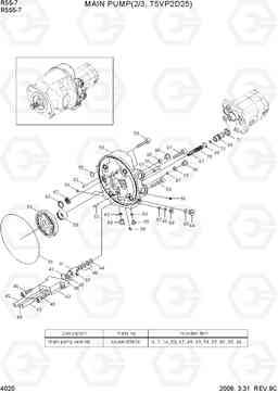 4020 MAIN PUMP(2/3, T5VP2D25) R55-7, Hyundai