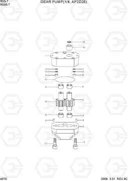 4070 GEAR PUMP(4/4, AP2D28) R55-7, Hyundai