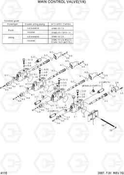 4110 MAIN CONTROL VALVE(1/4) R55-7, Hyundai