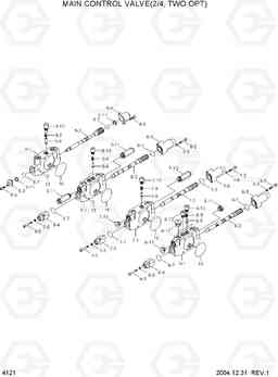 4121 MAIN CONTROL VALVE(2/4, TWO OPT) R55-7, Hyundai