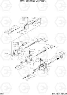 4130 MAIN CONTROL VALVE(3/4) R55-7, Hyundai