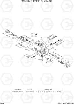 4270 TRAVEL MOTOR(1/3, JMV-43) R55-7, Hyundai