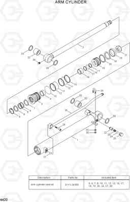 4420 ARM CYLINDER R55-7, Hyundai