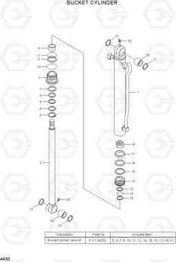 4430 BUCKET CYLINDER R55-7, Hyundai