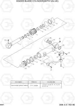 4441 DOZER BLADE CYLINDER(WITH VALVE) R55-7, Hyundai