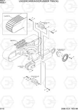 5110 UNDERCARRIAGE(RUBBER TRACK) R55-7, Hyundai