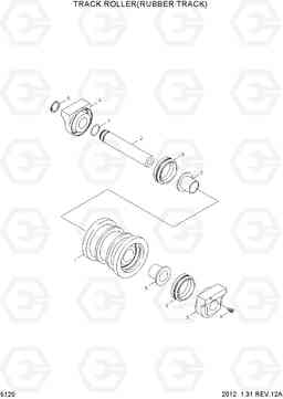 5120 TRACK ROLLER(RUBBER TRACK) R55-7, Hyundai