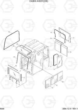 6030 CABIN ASSY(2/6) R55-7, Hyundai