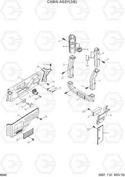 6040 CABIN ASSY(3/6) R55-7, Hyundai