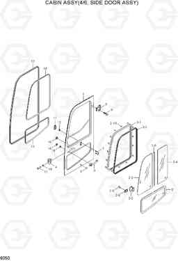 6050 CABIN ASSY(4/6, SIDE DOOR ASSY) R55-7, Hyundai