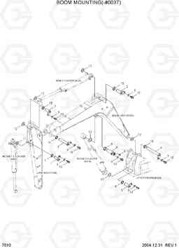 7010 BOOM MOUNTING(-#0037) R55-7, Hyundai