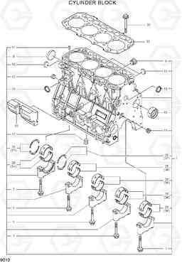 9010 CYLINDER BLOCK R55-7, Hyundai