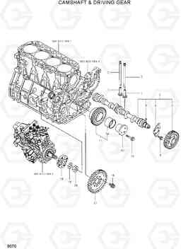 9070 CAMSHAFT & DRIVING GEAR R55-7, Hyundai