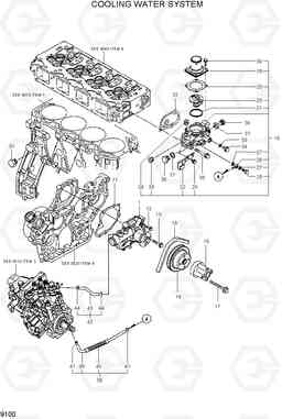 9100 COOLING WATER SYSTEM R55-7, Hyundai