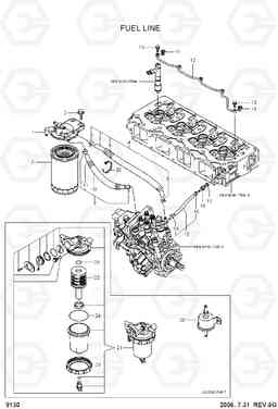 9130 FUEL LINE R55-7, Hyundai
