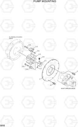 3010 PUMP MOUNTING R55-7A, Hyundai