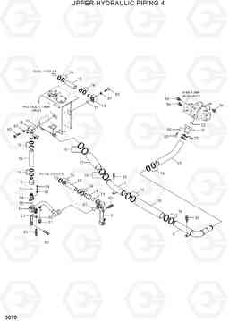 3070 UPPER HYDRAULIC PIPING 4 R55-7A, Hyundai