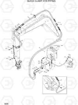 3220 QUICK CLAMP HYD PIPING R55-7A, Hyundai