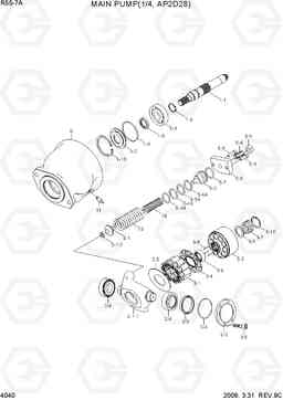 4040 MAIN PUMP(1/4, AP2D28) R55-7A, Hyundai