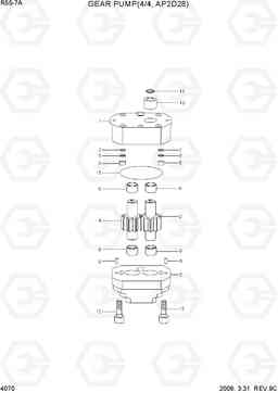 4070 GEAR PUMP(4/4, AP2D28) R55-7A, Hyundai