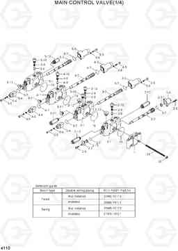 4110 MAIN CONTROL VALVE(1/4) R55-7A, Hyundai