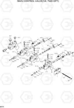 4111 MAIN CONTROL VALVE(1/4, TWO OPT) R55-7A, Hyundai