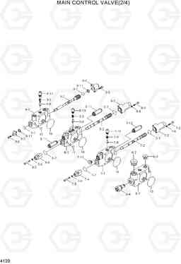 4120 MAIN CONTROL VALVE(2/4) R55-7A, Hyundai