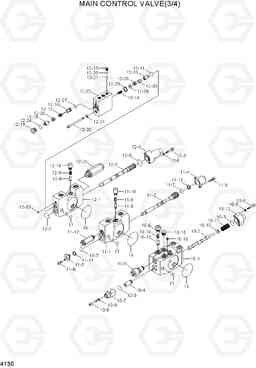 4130 MAIN CONTROL VALVE(3/4) R55-7A, Hyundai